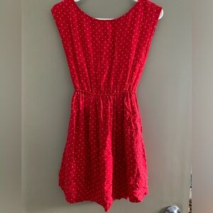 Cute polka dot red dress !